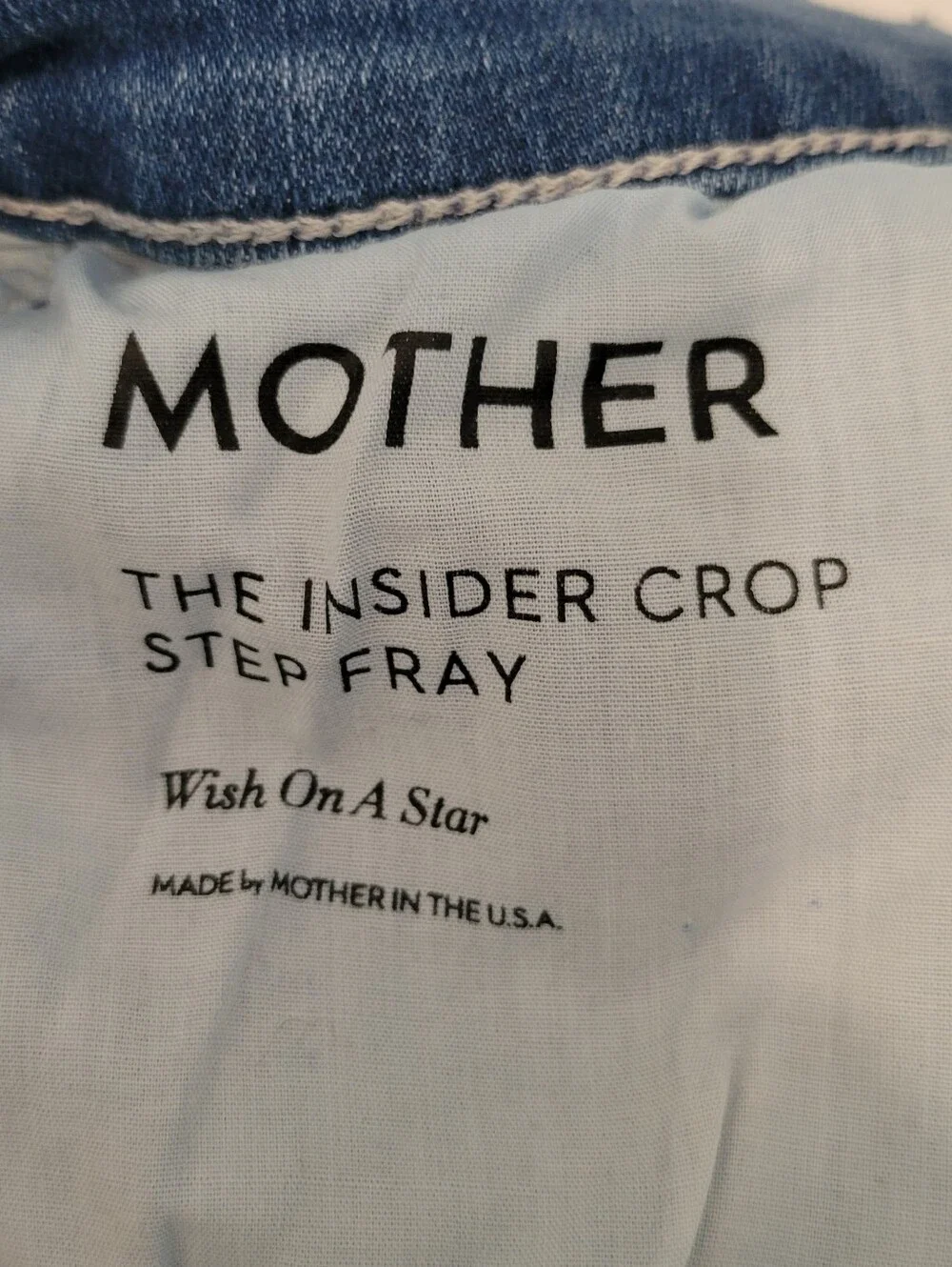 MOTHER The Insider Crop Step Fray Jeans Wish On A Star 31 - Picture 7 of 9